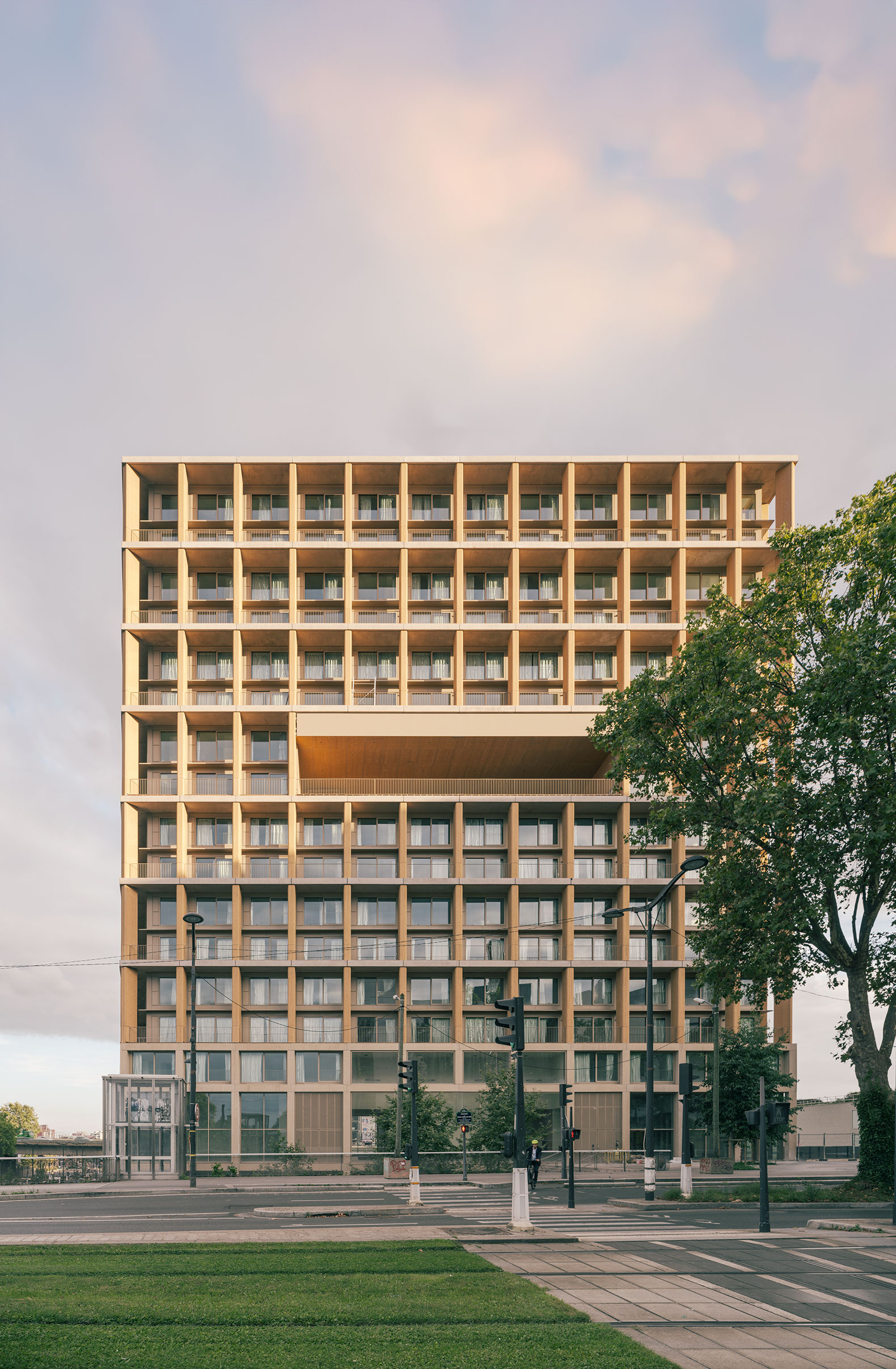 Wood Up tower by LAN. Photograph by Nicolas Grosmond