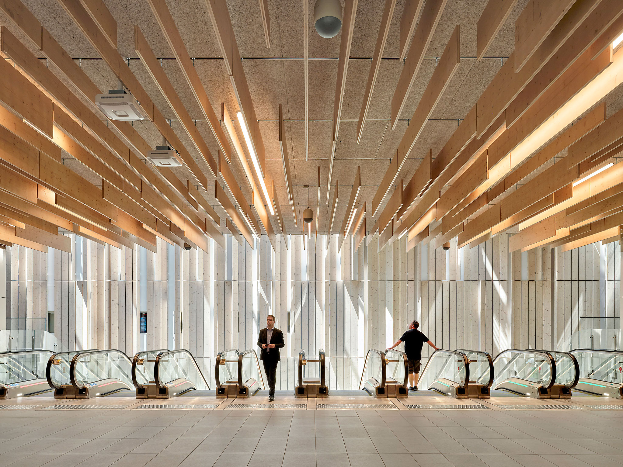 Saint-Denis Pleyel metro station by KKAA. Photography by Michel Denancé / KKAA