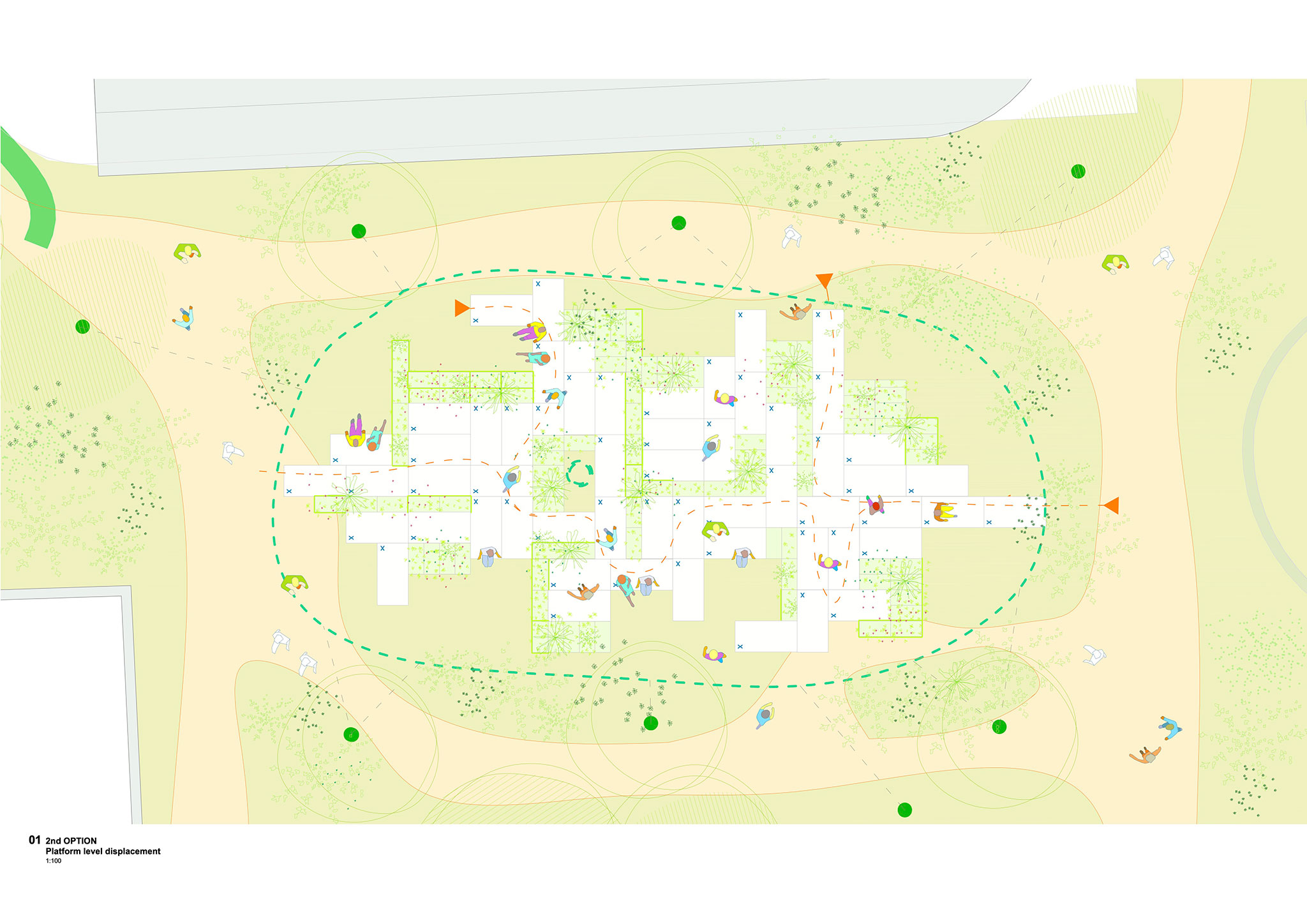 Second option ground floor plan. Selgascano Pavilion for the Venice Biennale by Selgascano.