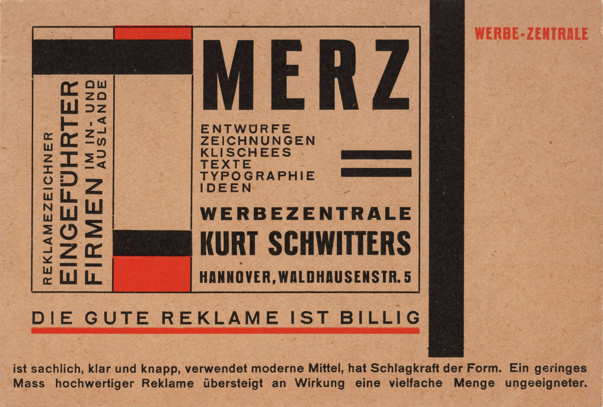 KURT SCHWITTERS. Avant-Garde and Advertising | METALOCUS