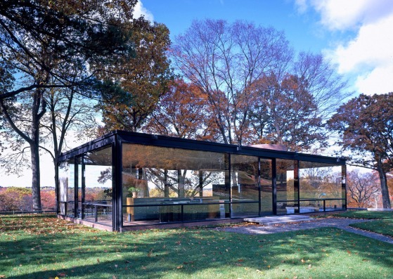 Glass House,  monumento nacional, "Trust Historic Site in New Canaan, Connecticut". Cortesía de Carol Highsmith