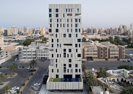 Exterior view. Wind Tower by AGi architects. Photograph © AGi architects