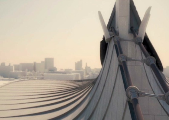 Roof image. Kenzo Tange's Yoyogi Olympic Arena