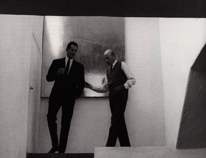 Legorreta and Luis Barragán, in the Barragan's house. Photograph: Fulvio Roiter