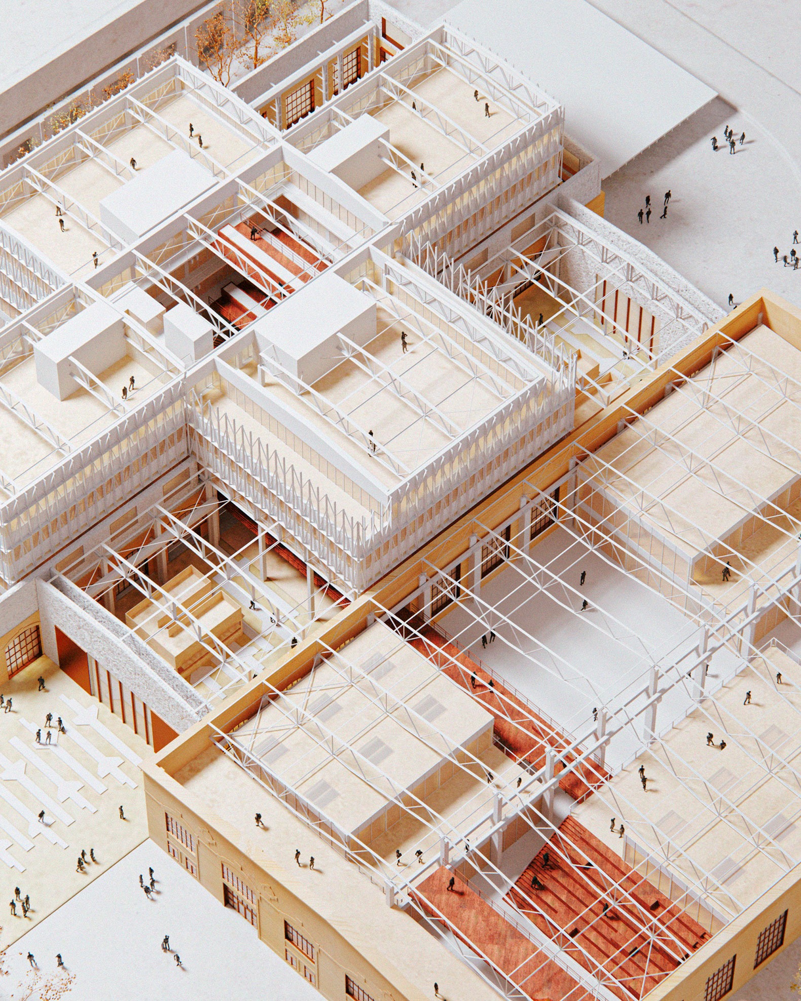 Maqueta. Transformación integral de la antigua fábrica de acero de Tallin en un nuevo distrito urbano por Cobe.