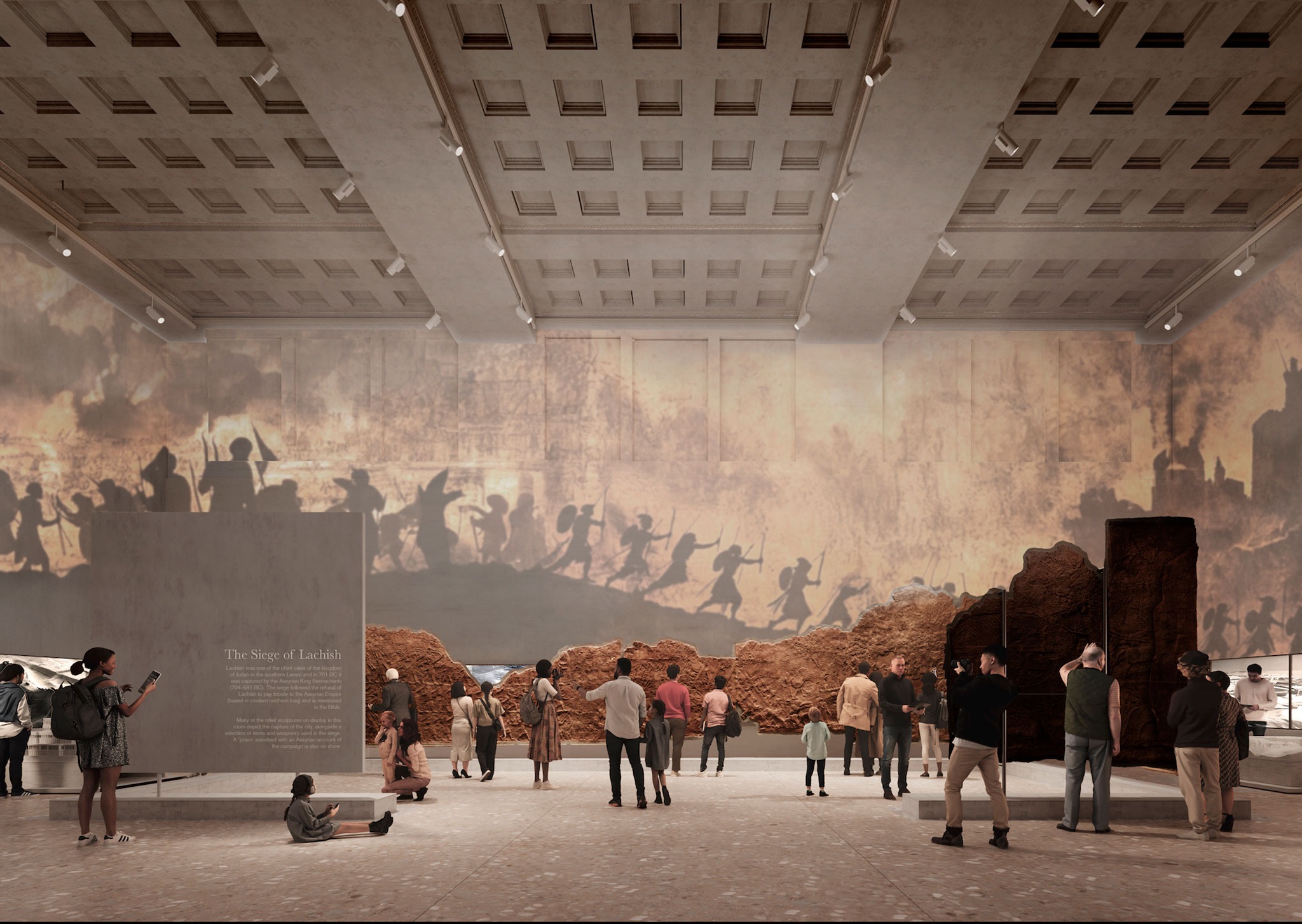 British Museum's Western Range renovation by David Chipperfield Architects. Rendering courtesy by The British Museum.