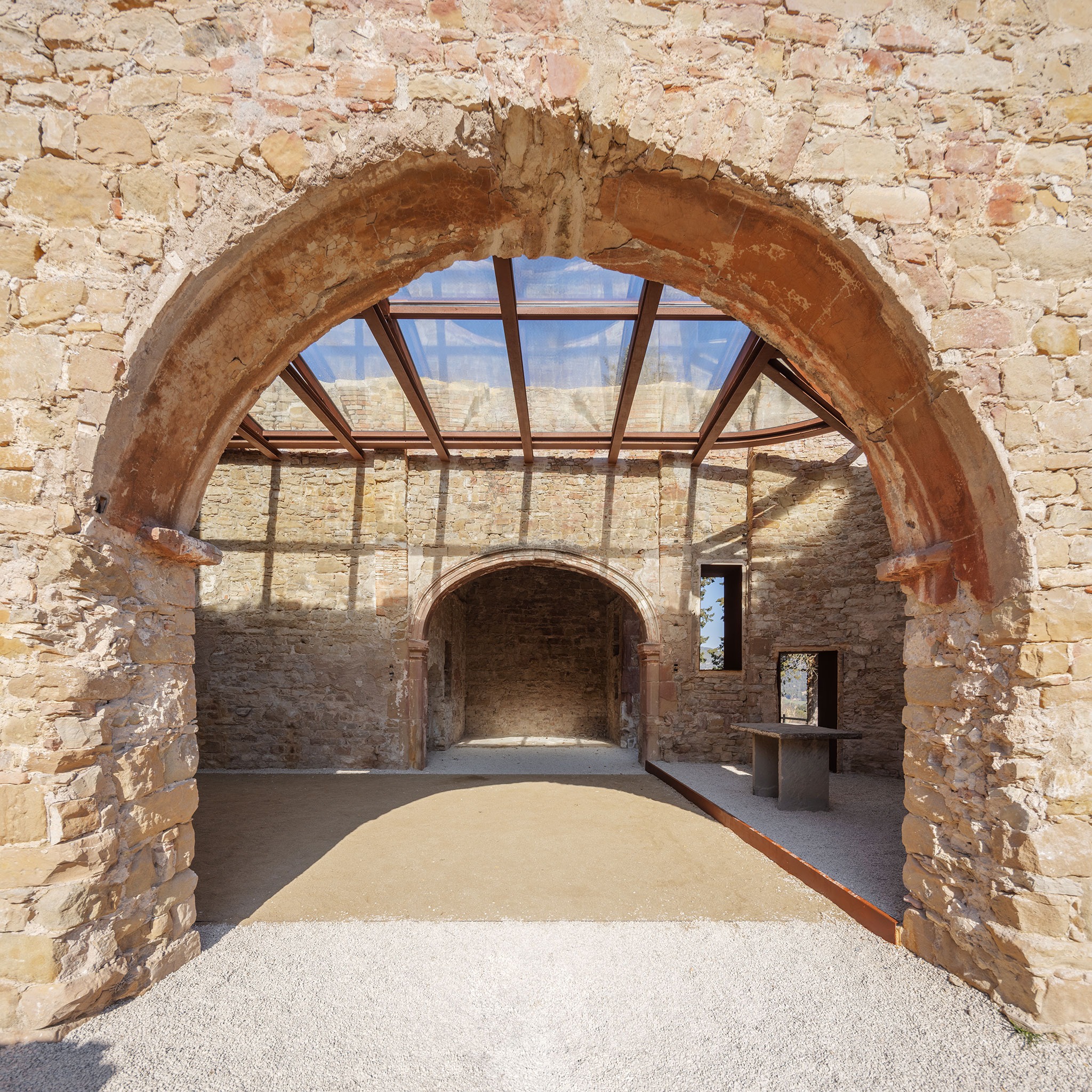 Rehabilitation of the church of Sant Esteve by Santamaria Arquitectes. Photograph by Judith Casas. Rehabilitation of the church of Sant Esteve by Santamaria Arquitectes. Photograph by Judith Casas.