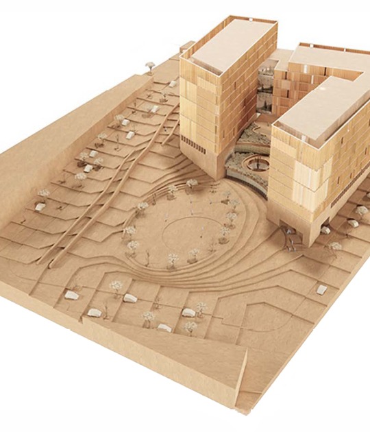 Model. "Gardens for an Acrobat" 166 housing by MADC & Partners, Pereira-Royo Arquitectos and Alonso Hernández Asociados Arquitectura Model. "Gardens for an Acrobat" 166 housing by MADC & Partners, Pereira-Royo Arquitectos and Alonso Hernández Asociados Arquitectura