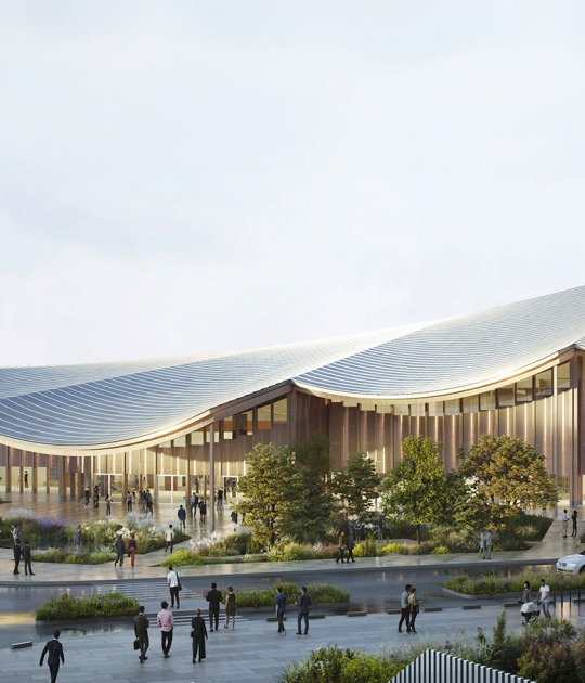 "The Sail" Rouen Congress center by BIG. Rendering by Atchain  "The Sail" Rouen Congress center by BIG. Rendering by Atchain