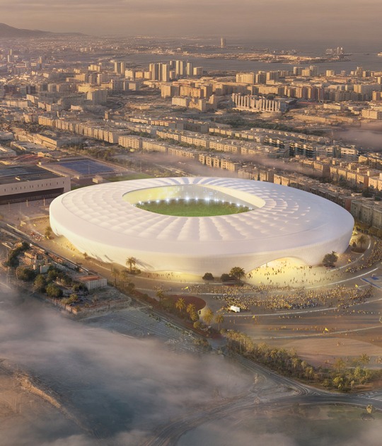 The Cloud, Gran Canaria Stadium by L35 Architects and Estudio 0710. Rendering by L35 Architects  The Cloud, Gran Canaria Stadium by L35 Architects and Estudio 0710. Rendering by L35 Architects