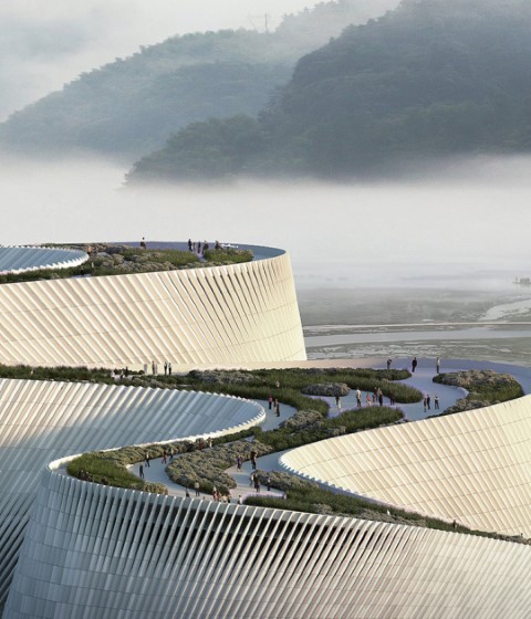 Visualización. Nuevo Museo de Historia Natural de Shenzhen por 3XN, B+H, y Zhubo Design. Visualización por 3XN Visualización. Nuevo Museo de Historia Natural de Shenzhen por 3XN, B+H, y Zhubo Design. Visualización por 3XN