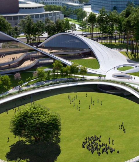 Jiaxing Civic Center by MAD Architects. Render courtesy of MAD Architects Jiaxing Civic Center by MAD Architects. Render courtesy of MAD Architects