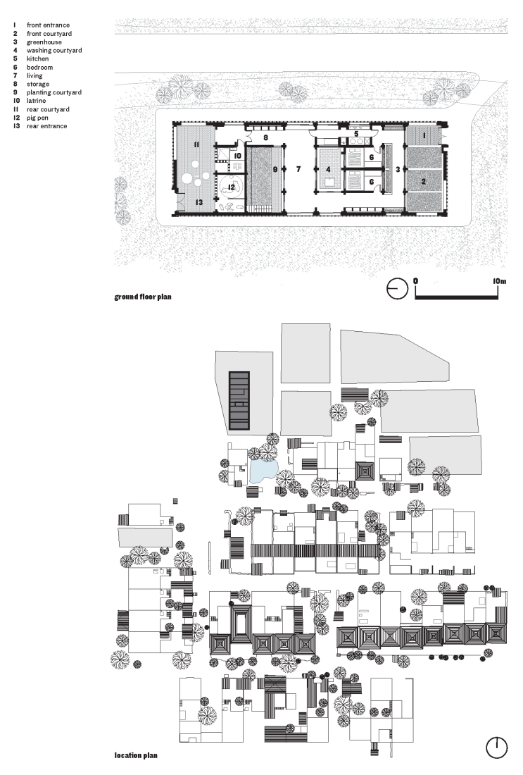 Planta Baja y Situación. House for all Seasons, por John Lin. Architectural Review.