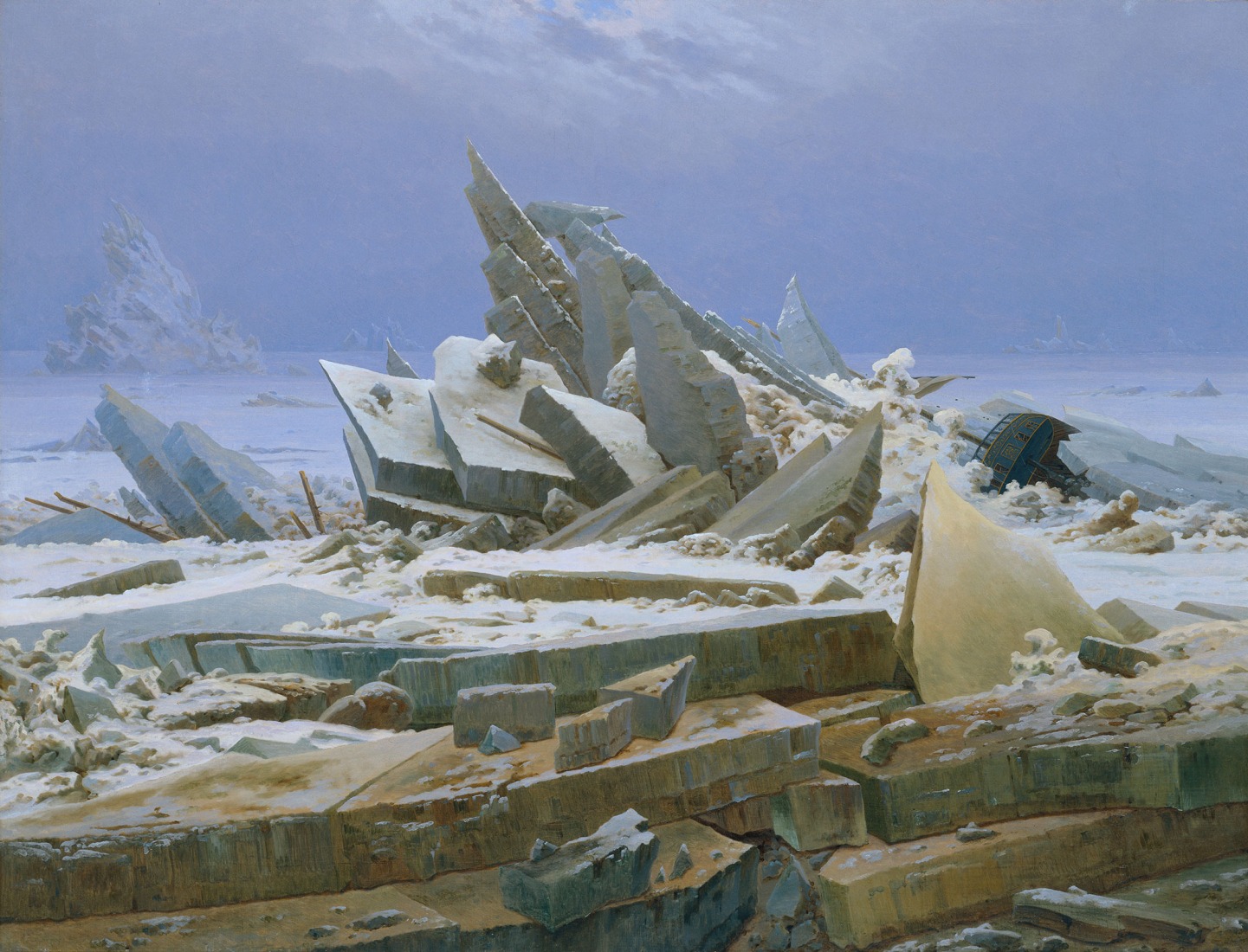 Caspar David Friedrich, Das Eismeer / The Arctic Ocean, 1823/24 Oil on canvas, 96.7 x 126.9 cm Hamburger Kunsthalle / bpk. Photograph by Elke Walford.