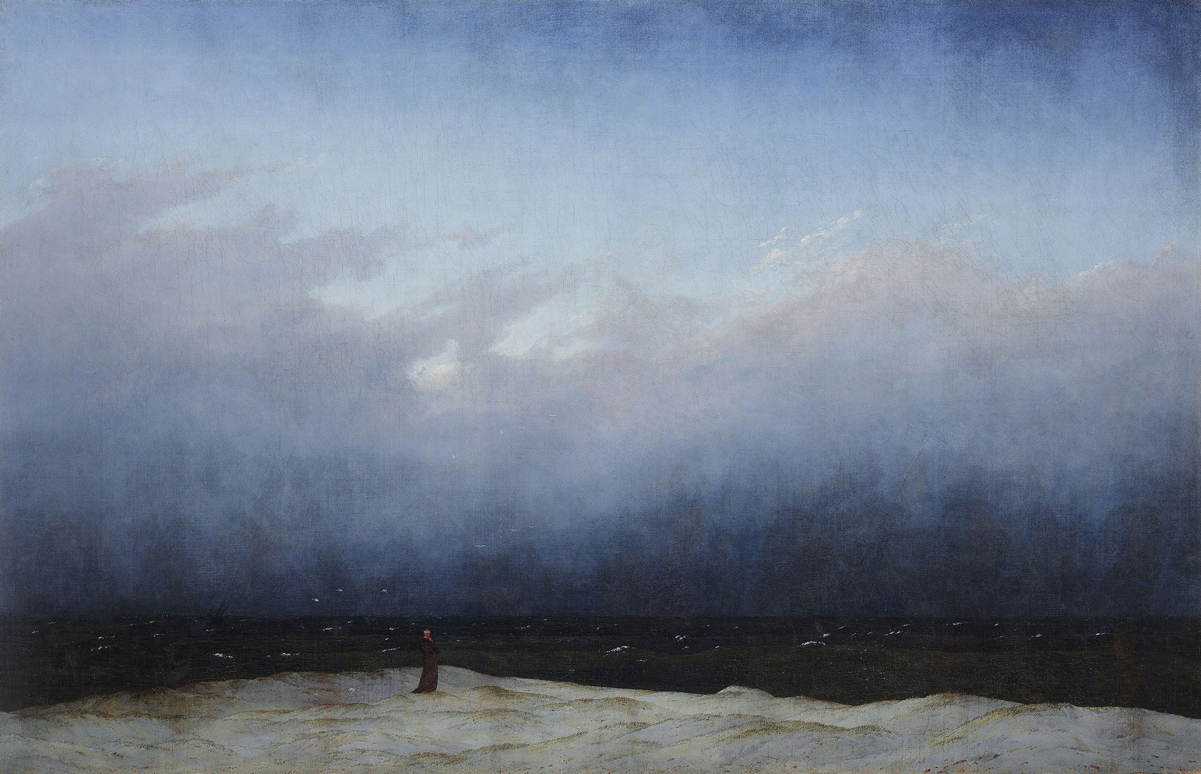 Caspar David Friedrich, Mönch am Meer / Monk by the Sea, 1808-1810 Oil on canvas, 110 x 171.5 cm State Museums in Berlin, National Gallery. Photograph by Andres Kilger.