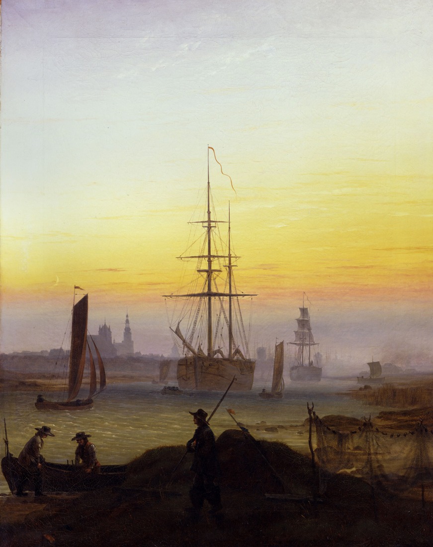 Caspar David Friedrich, Der Greifswalder Hafen / The Greifswald Harbor, around 1818/1820 Oil on canvas, 90 x 70 cm State Museums in Berlin, National Gallery. Photograph by Jörg P. Anders.