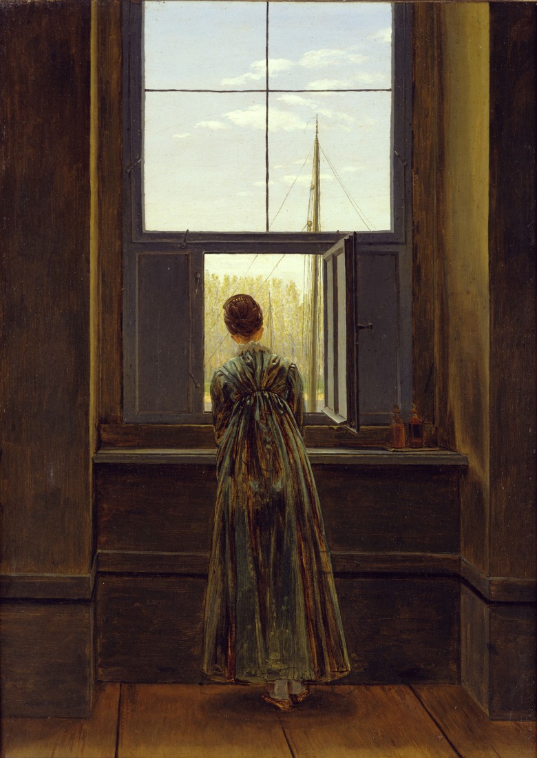 Caspar David Friedrich, Frau am Fenster, 1822Öl auf Leinwand, 45 x 32,7 cm Staatliche Museen zu Berlin, Nationalgalerie. Photograph by Jörg P. Anders.