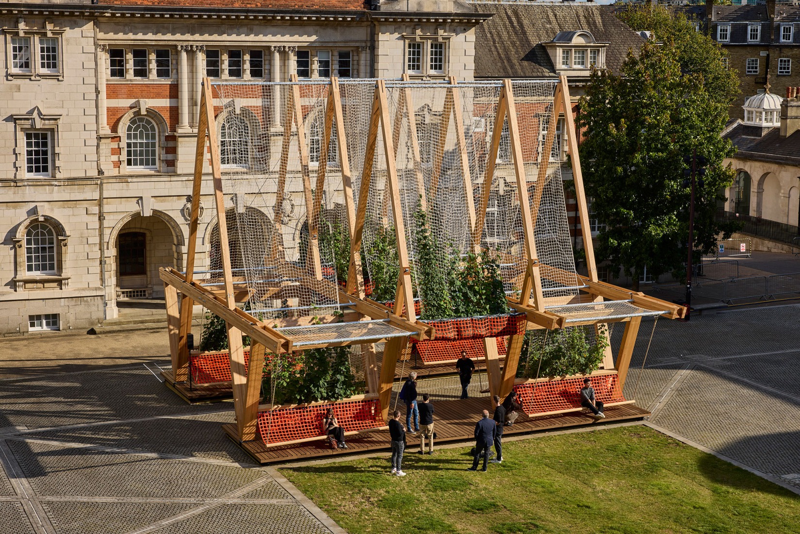 Vert Pavilion, towards a cooler and greener city, by Diez Office. Photograph by Petr Krejci. Vert Pavilion, towards a cooler and greener city, by Diez Office. Photograph by Petr Krejci.