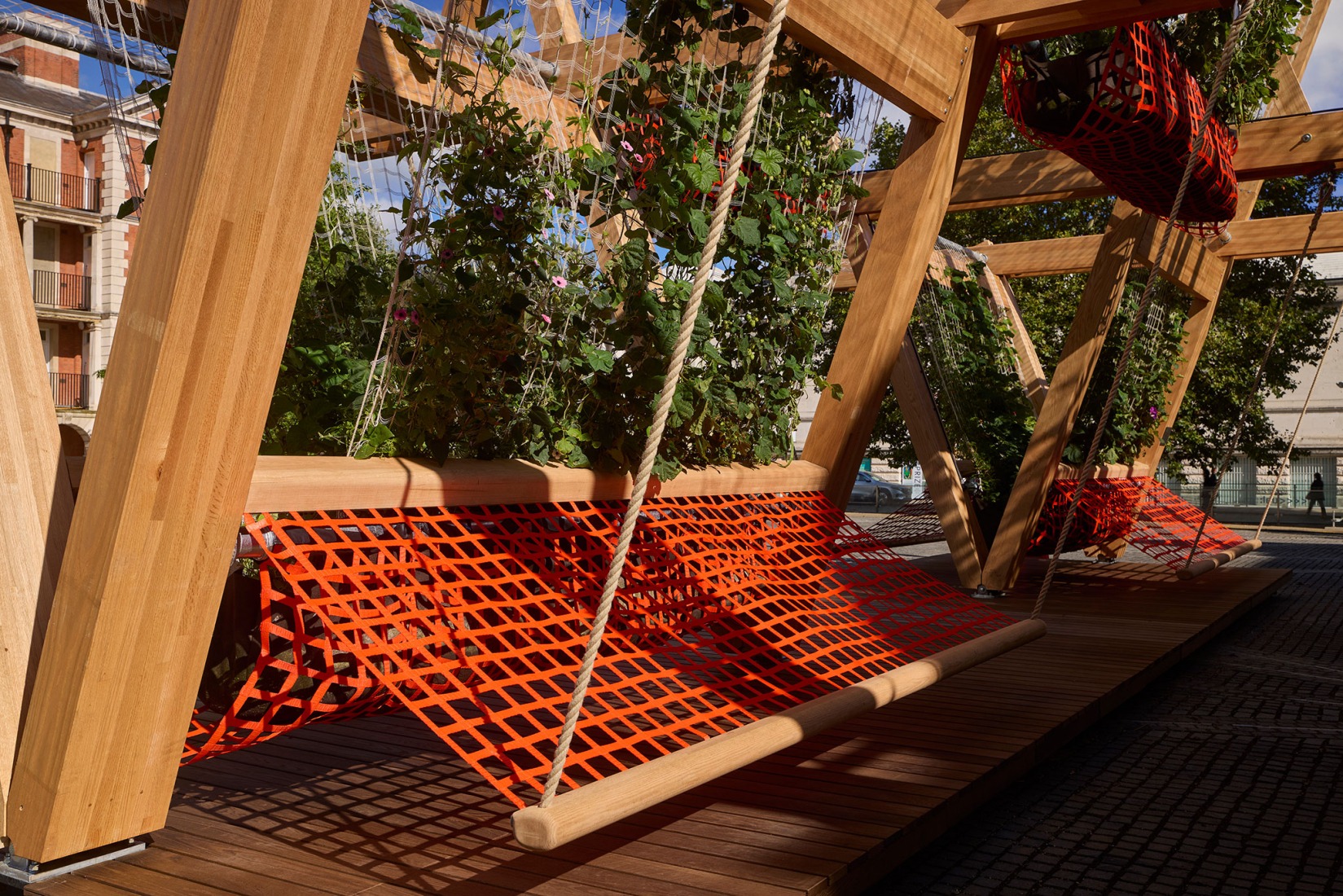 Vert Pavilion, towards a cooler and greener city, by Diez Office. Photograph by Petr Krejci. Vert Pavilion, towards a cooler and greener city, by Diez Office. Photograph by Petr Krejci.