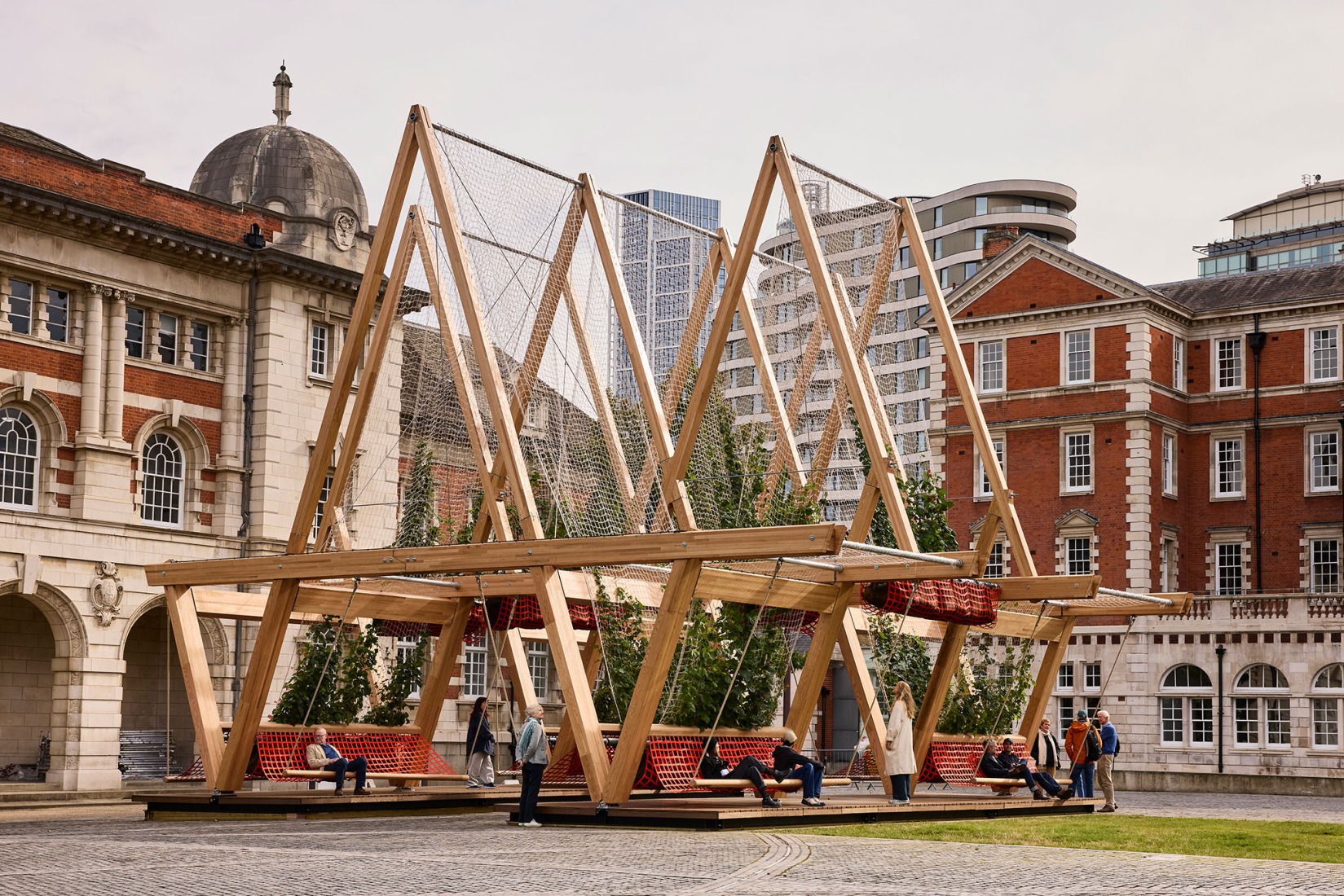 Vert Pavilion, towards a cooler and greener city, by Diez Office. Photograph by Petr Krejci. Vert Pavilion, towards a cooler and greener city, by Diez Office. Photograph by Petr Krejci.