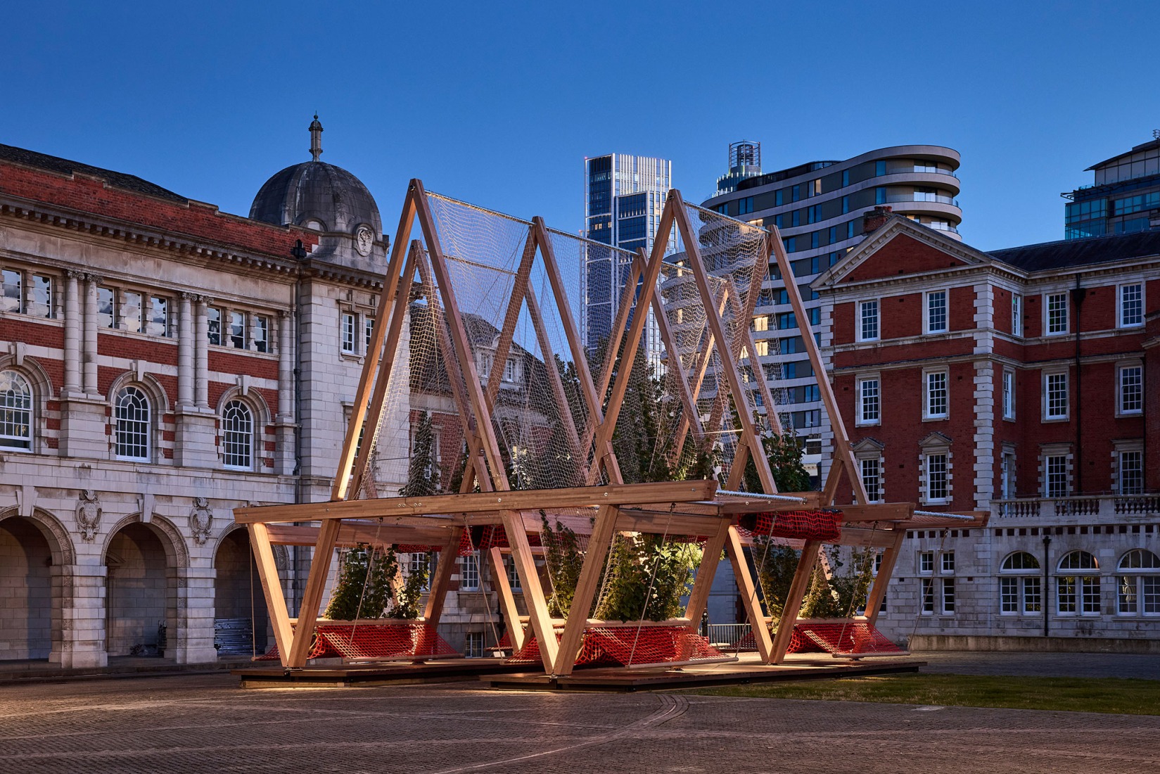 Vert Pavilion, towards a cooler and greener city, by Diez Office. Photograph by Petr Krejci. Vert Pavilion, towards a cooler and greener city, by Diez Office. Photograph by Petr Krejci.
