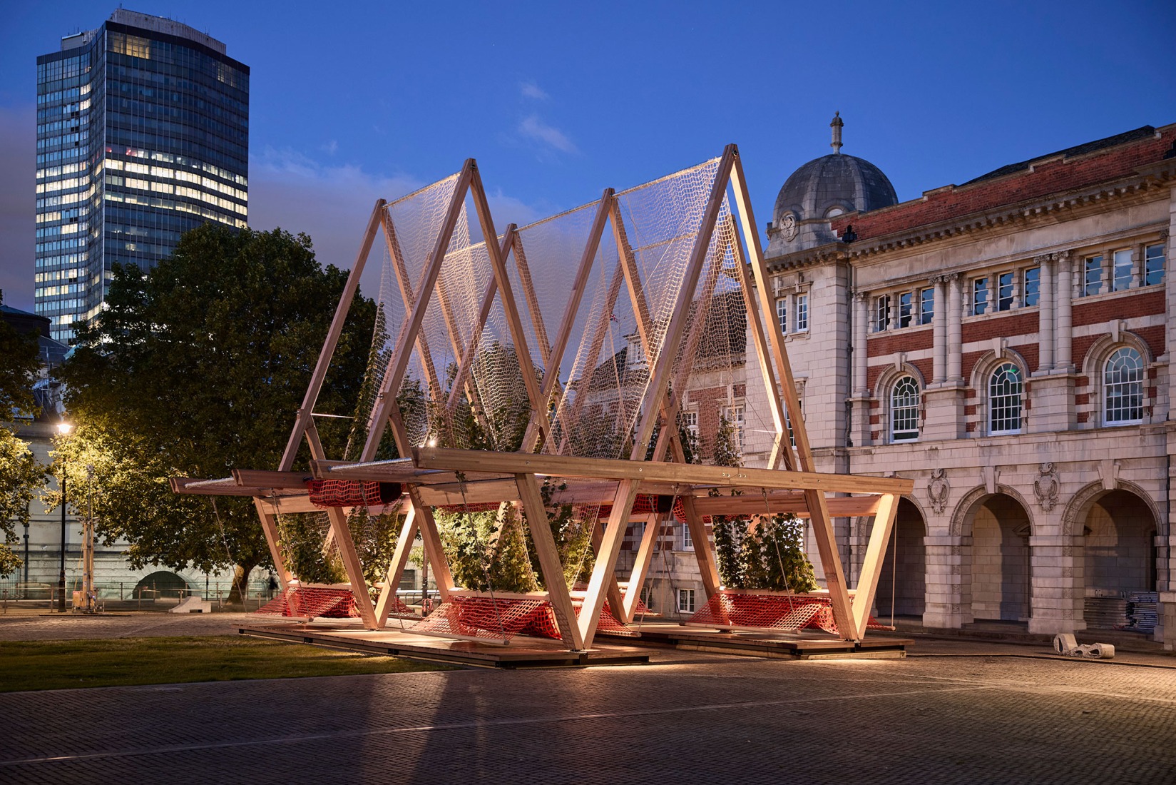 Vert Pavilion, towards a cooler and greener city, by Diez Office. Photograph by Petr Krejci. Vert Pavilion, towards a cooler and greener city, by Diez Office. Photograph by Petr Krejci.
