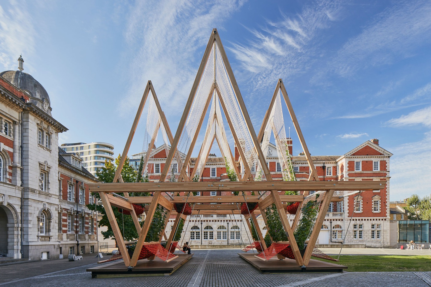 Vert Pavilion, towards a cooler and greener city, by Diez Office. Photograph by Ed Reeve. Vert Pavilion, towards a cooler and greener city, by Diez Office. Photograph by Ed Reeve.