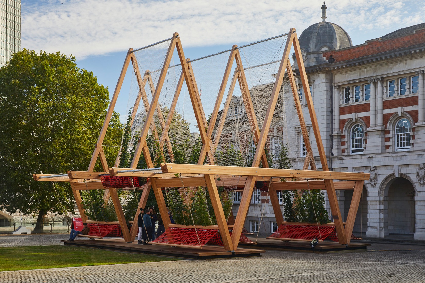Vert Pavilion, towards a cooler and greener city, by Diez Office. Photograph by Ed Reeve. Vert Pavilion, towards a cooler and greener city, by Diez Office. Photograph by Ed Reeve.