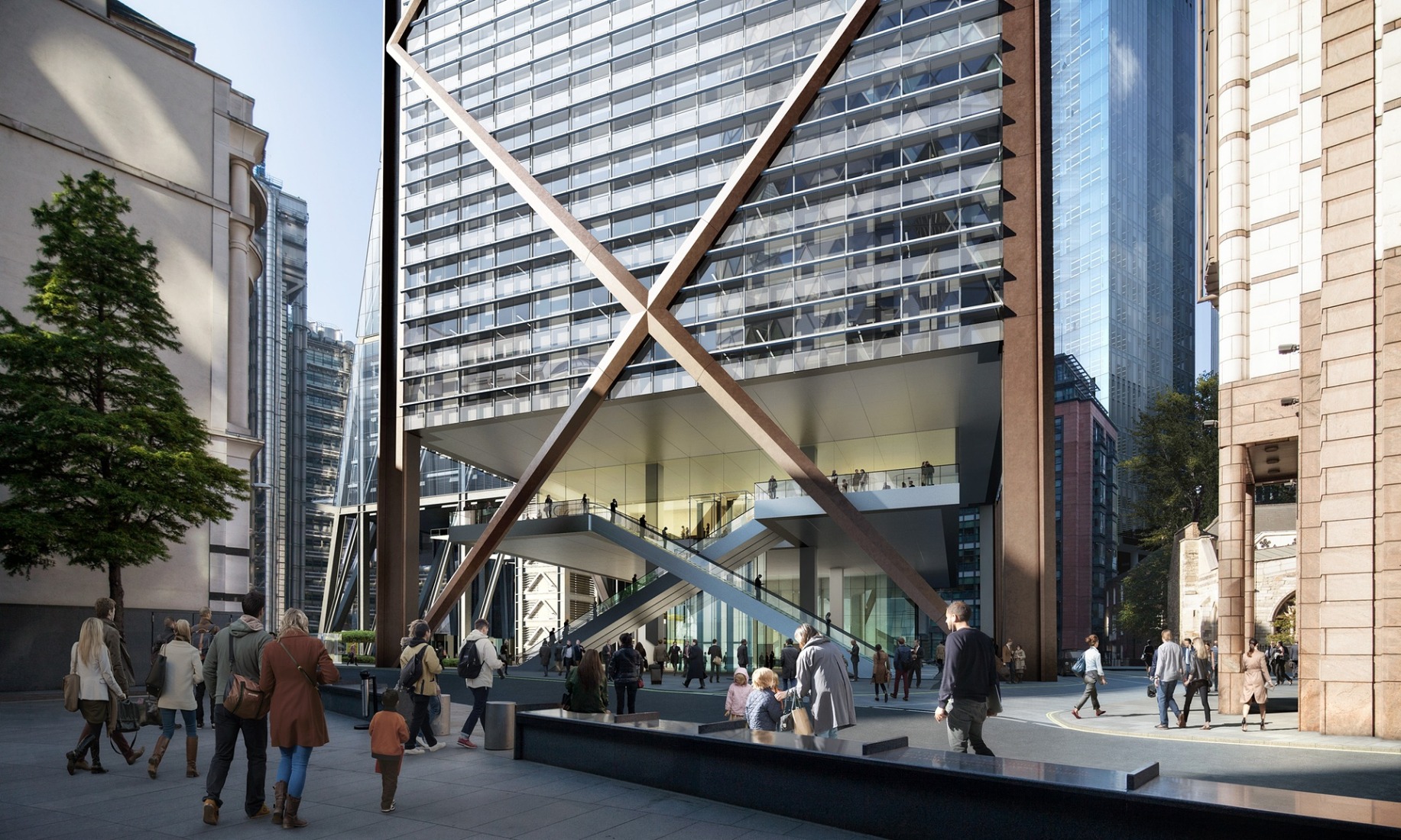 Rendering of 1 Undershaft by Eric Parry Architects. All images: DBOX, courtesy Eric Parry Architects. Rendering of 1 Undershaft by Eric Parry Architects. All images: DBOX, courtesy Eric Parry Architects.