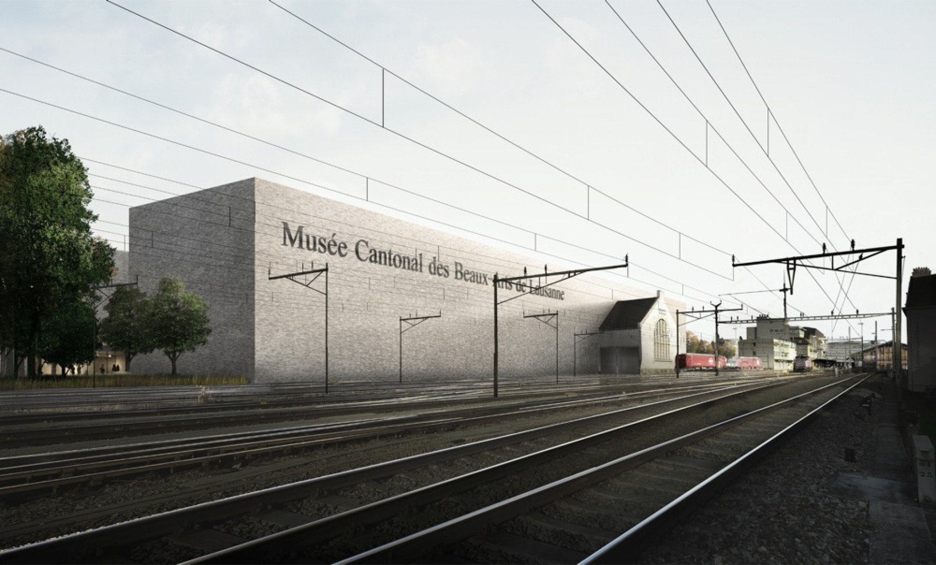 Exterior picture. Musée des Beaux-Arts at Lausana by EBV. Image courtesy of EBV.