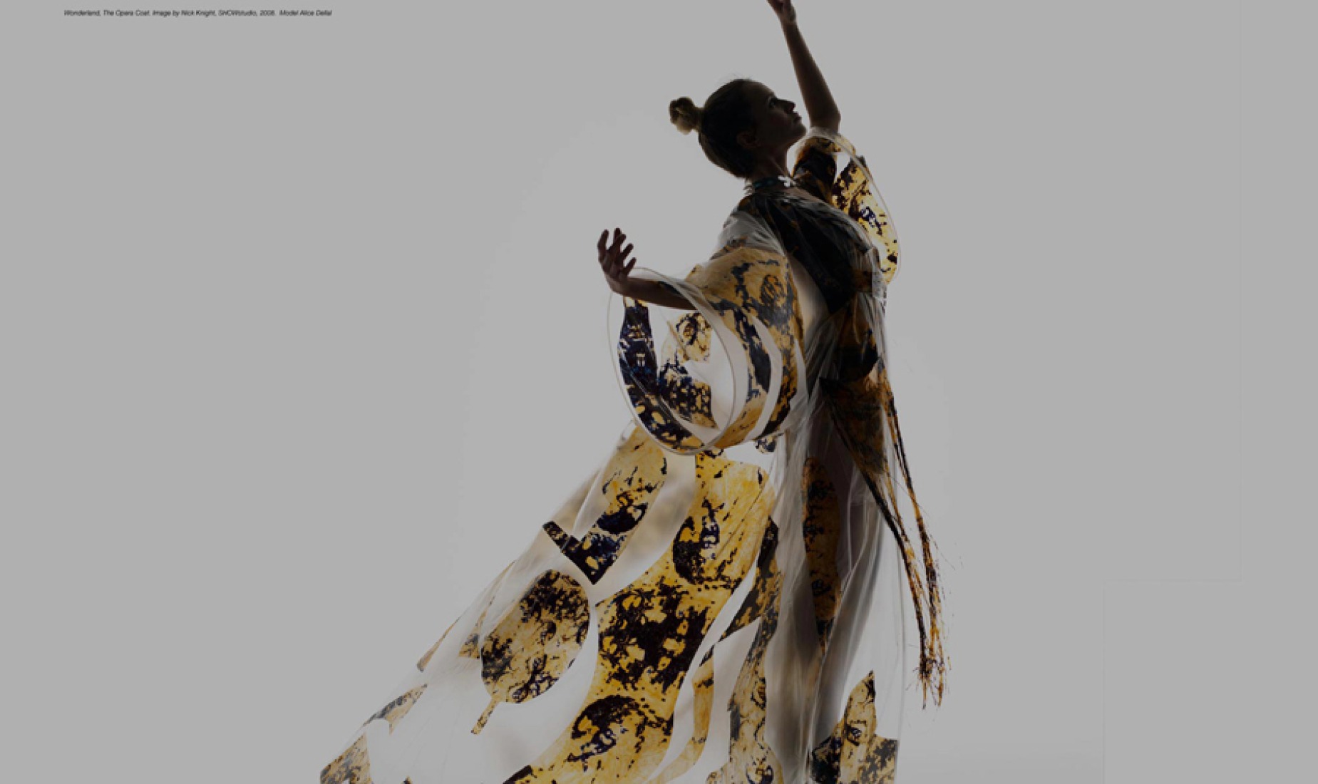 Wonderland. Capa de Ópera. Imagen por Nick Knight, SHOWstudio, 2008. Modelo Alice Dellal.