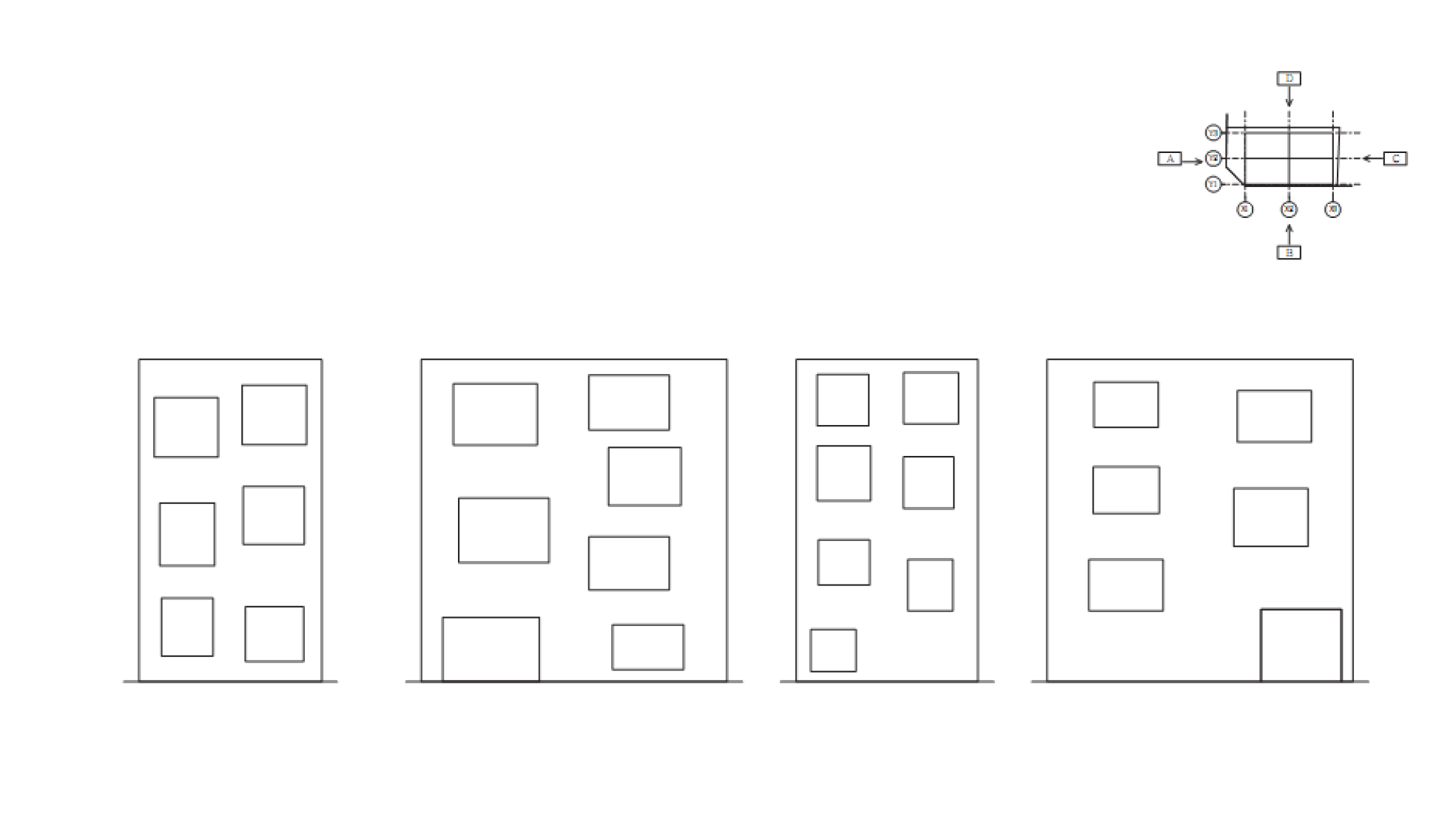 Elevations. House H, Tokyo, Japan, 2008. 