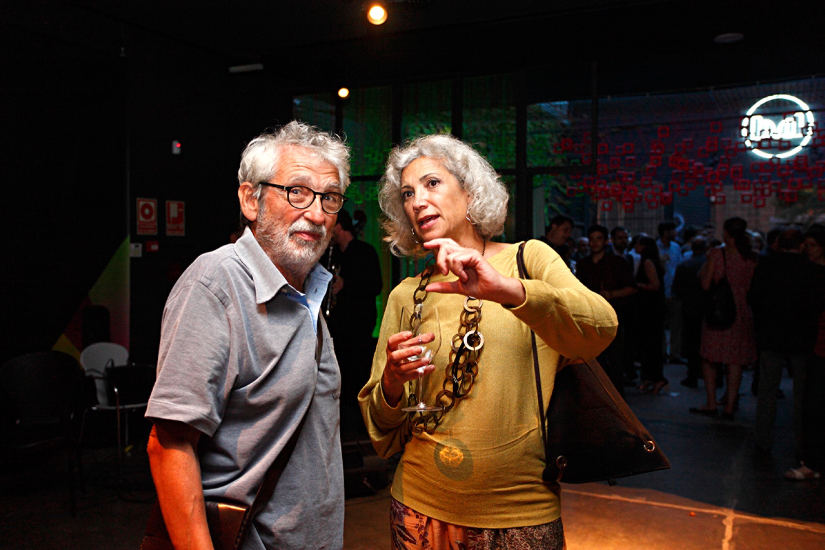 Oscar Tusquets and Carme Pinós. First Detailers meeting in Barcelona.  Oscar Tusquets and Carme Pinós. First Detailers meeting in Barcelona.