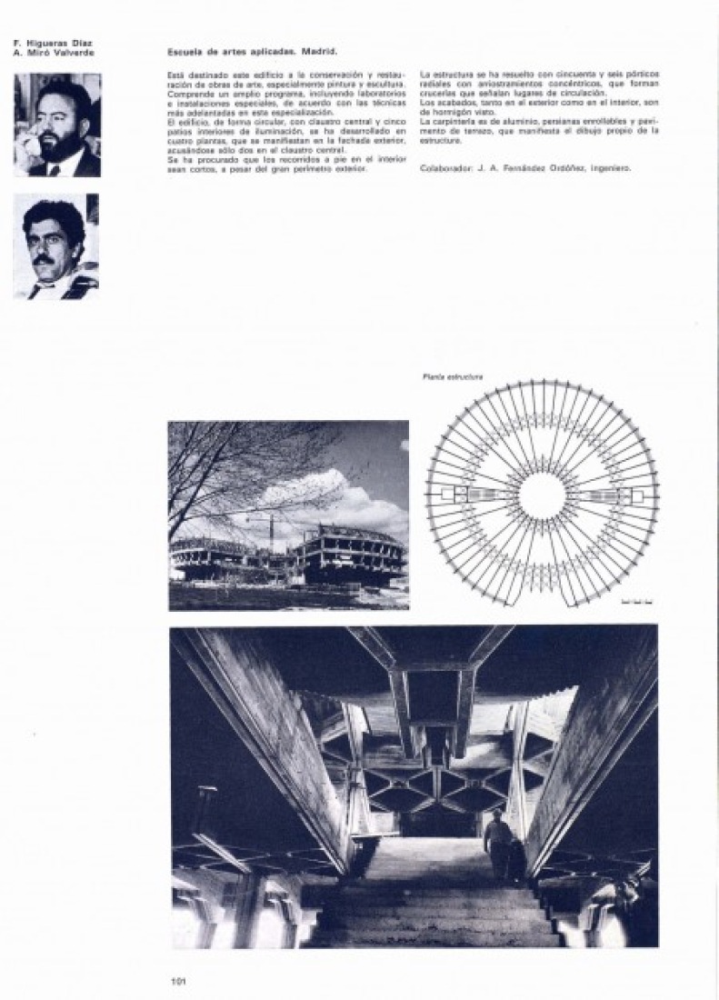 Quaderns #264  F. Higueras y A. Miró. Cuadernos de Arquitectura n.73, 1969, p. 101