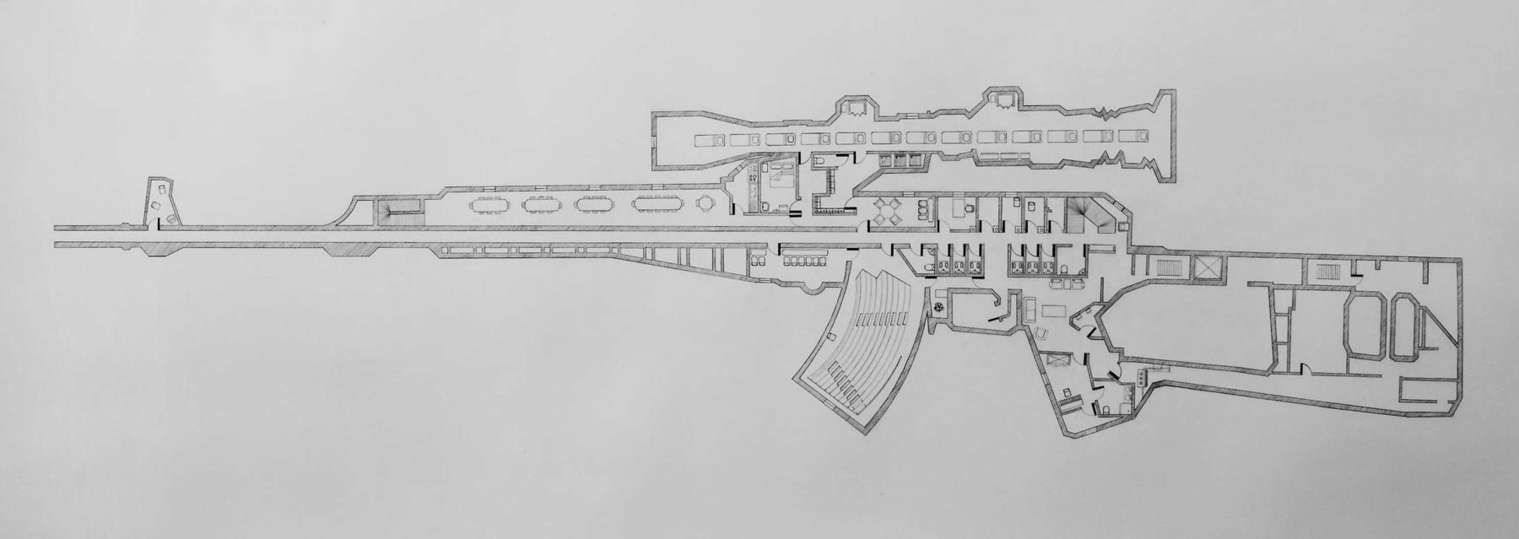 IX -Dragunov SVD-: 50x145cm. 2010.