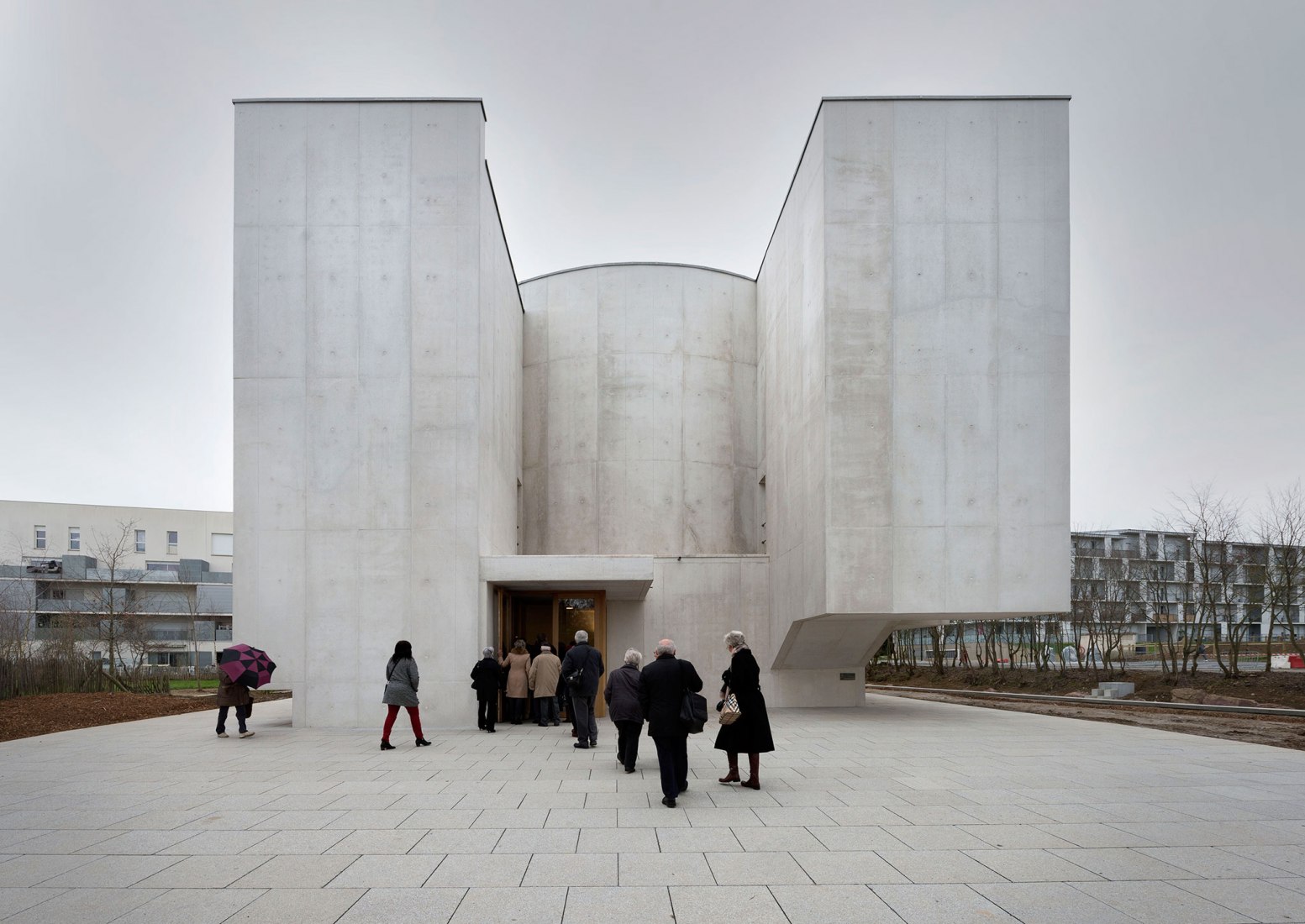 Church in Saint Jacques de la Lande, in Rennes, by Alvaro Siza, inaugurated in February 2018. Image date: 2018. Photograph by © Ana Amado