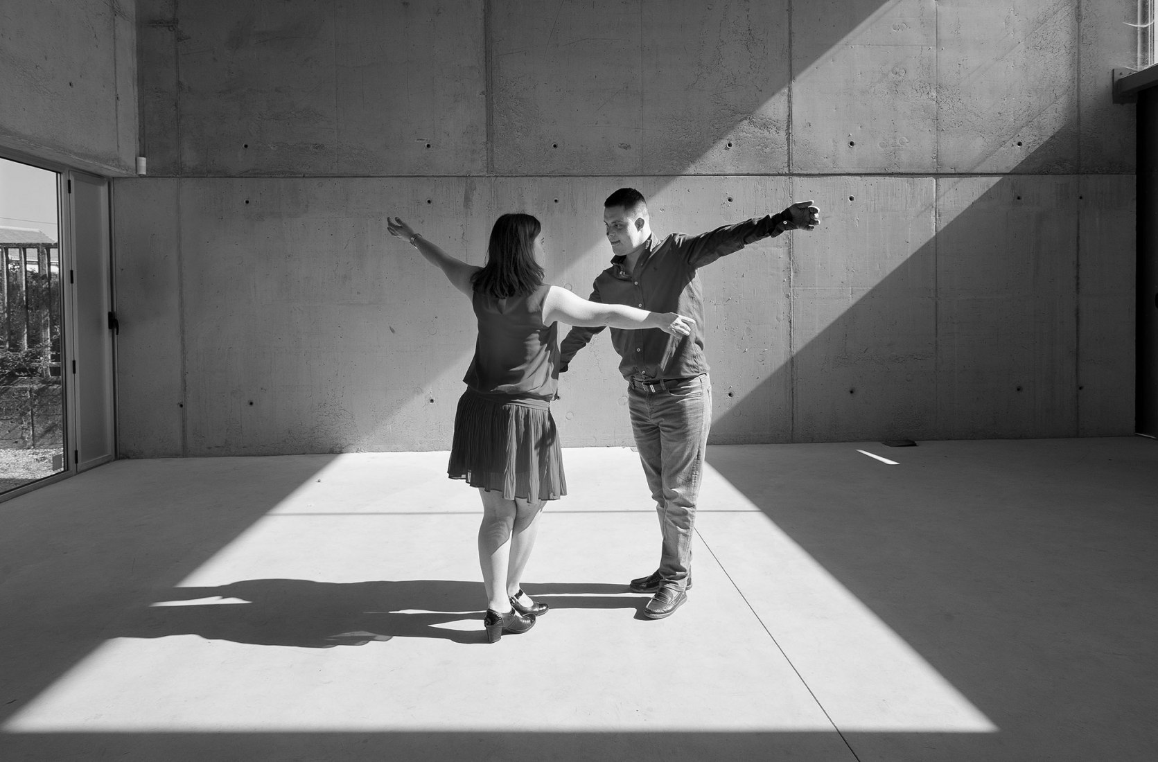 "We dance in the rain", (Image date: 2017). recently exhibited at the headquarters of AFundación, in a Coruña. The exhibition consists of a set of 54 photographs taken by the photographer and architect Ana Amado, together with the video that captures the process of making them, created by the photojournalist Rober Amado. Photograph by © Ana Amado