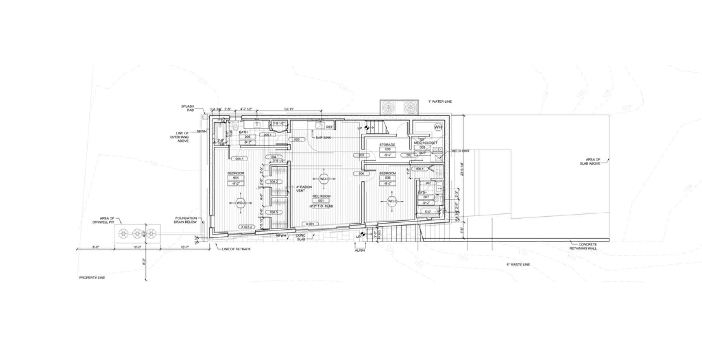 Sótano,10 Degree House. Cortesía de Höweler + Yoon Architecture. 