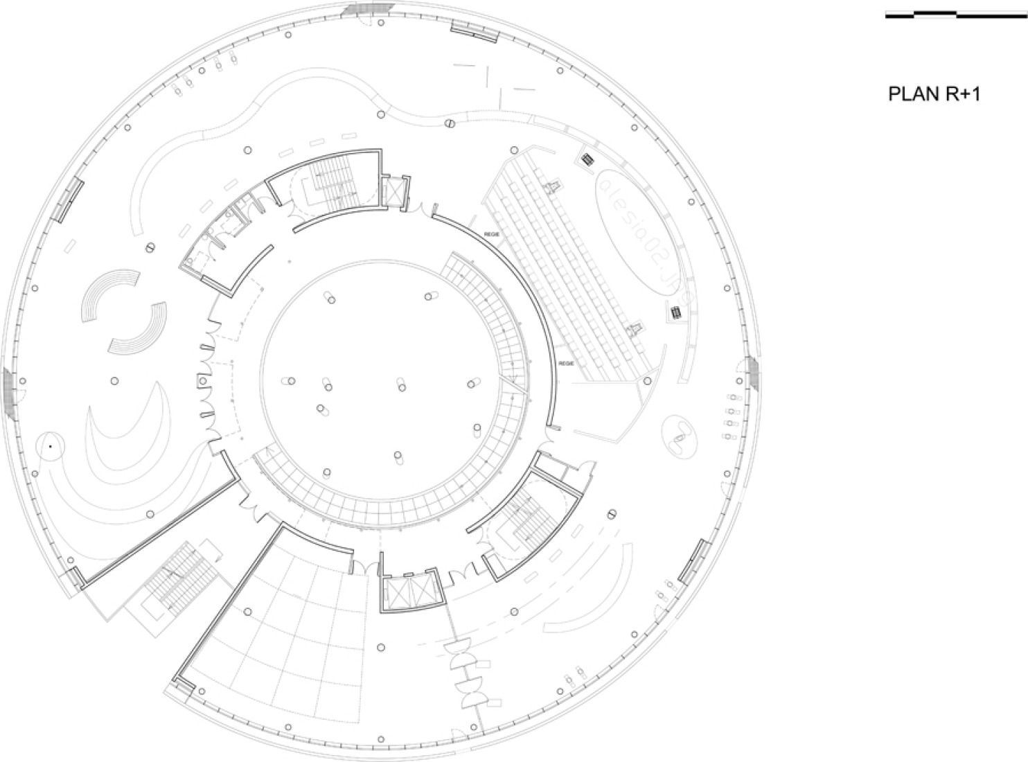 Second level plan. © by Bernard Tschumi Architects.