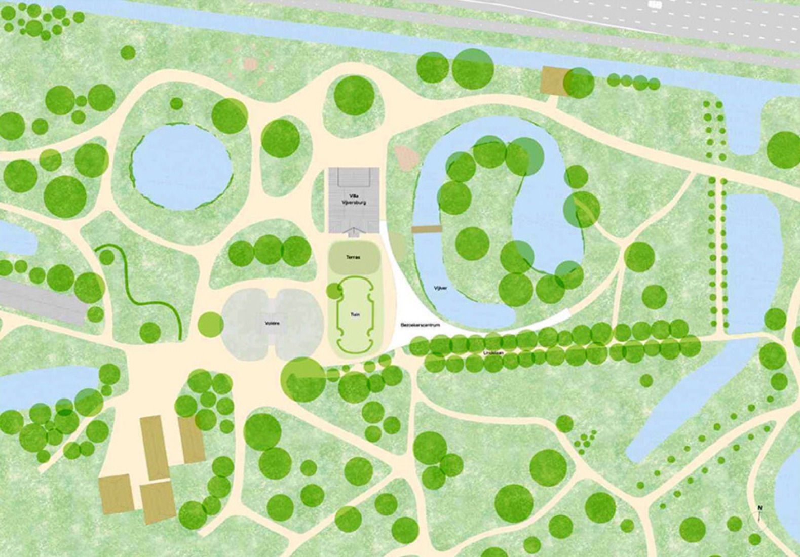 Site plan of the new visitor center.