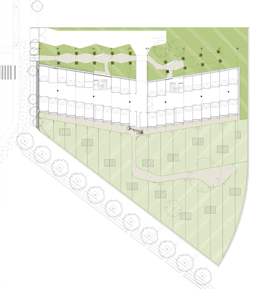 Site plan. Tetrarc Architectes. Photography © Stéphane Chalmeau.