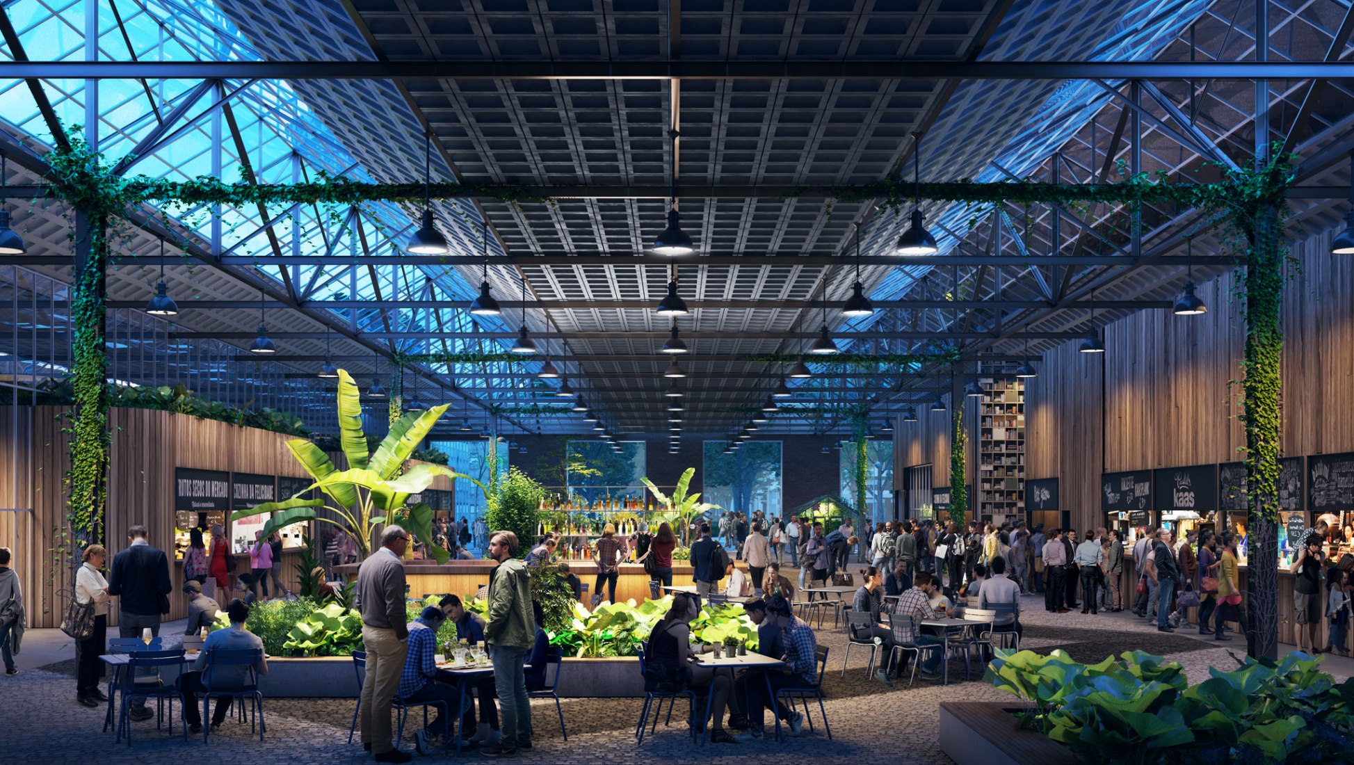 Rendering. Blue Discrict, new Masterplan by Mecanoo. Renders made by 3d Studio Prins