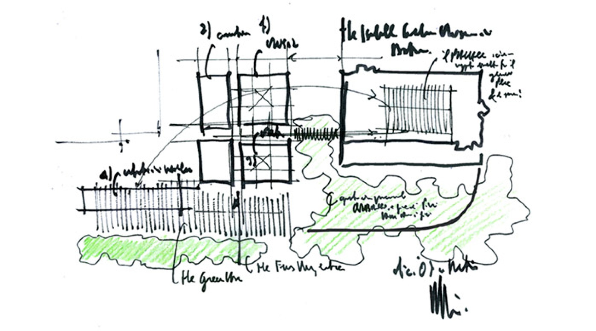 Croquís del  Isabella Stewart Gardner Museum, Boston. © RENZO PIANO BUILDING WORKSHOP, 2010.