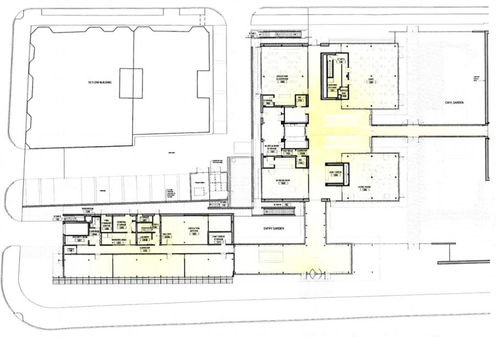 Planta acceso. © RENZO PIANO BUILDING WORKSHOP, 2010.