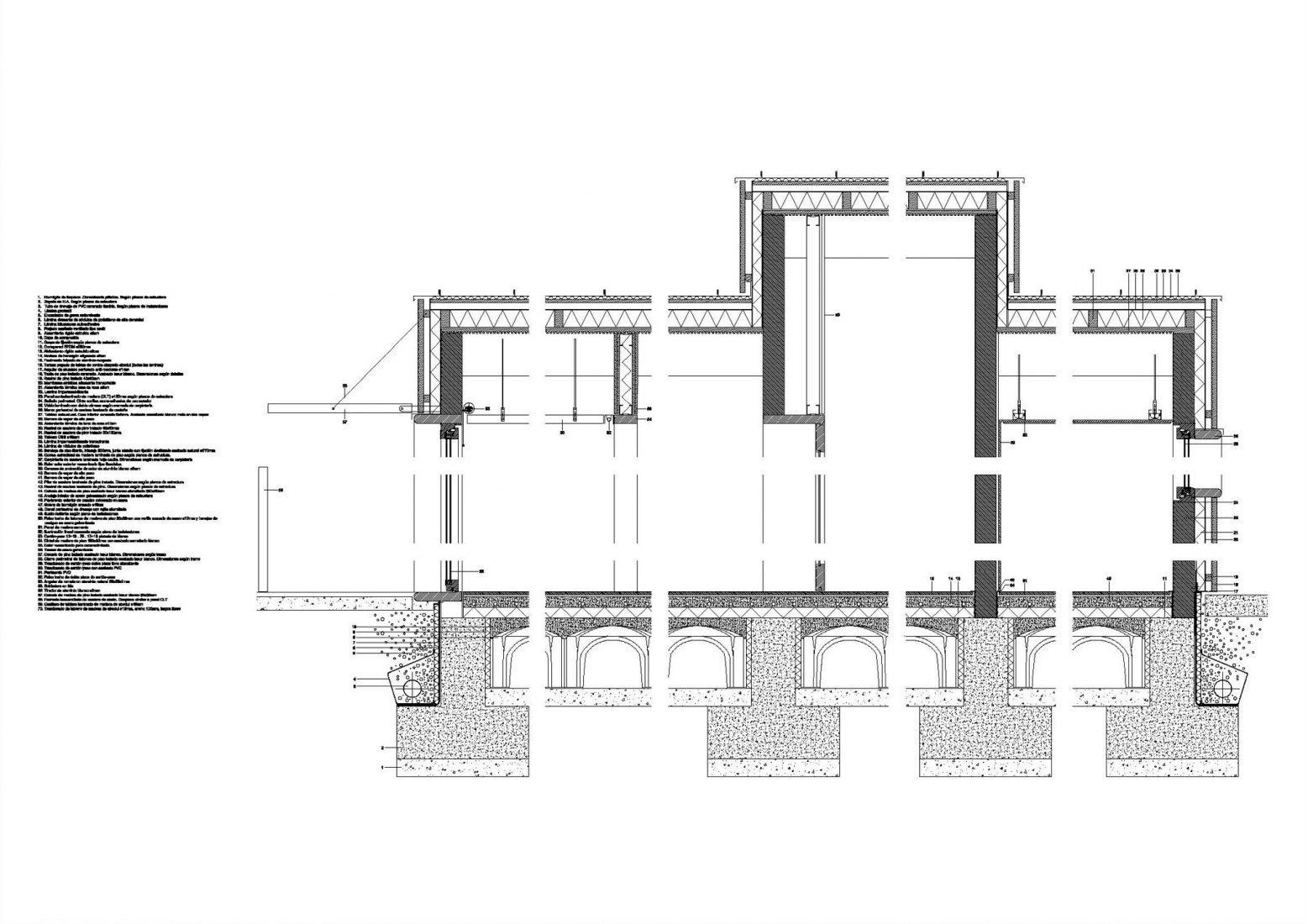 Sección constructiva. Escuela Infantil A Baiuca por abalo alonso arquitectos.