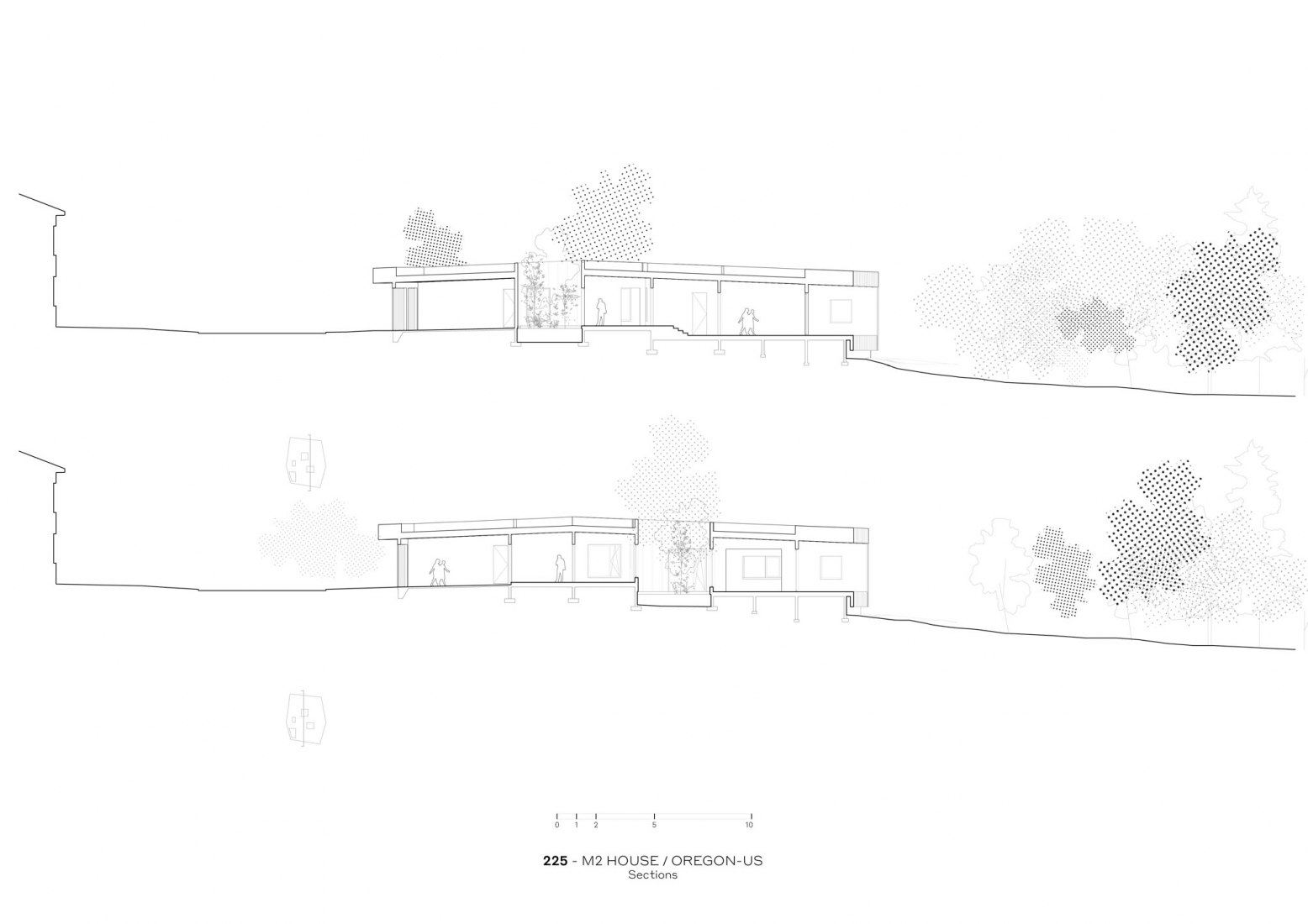 Sections. M2 House by FRPO Rodriguez & Oriol Arquitectos.