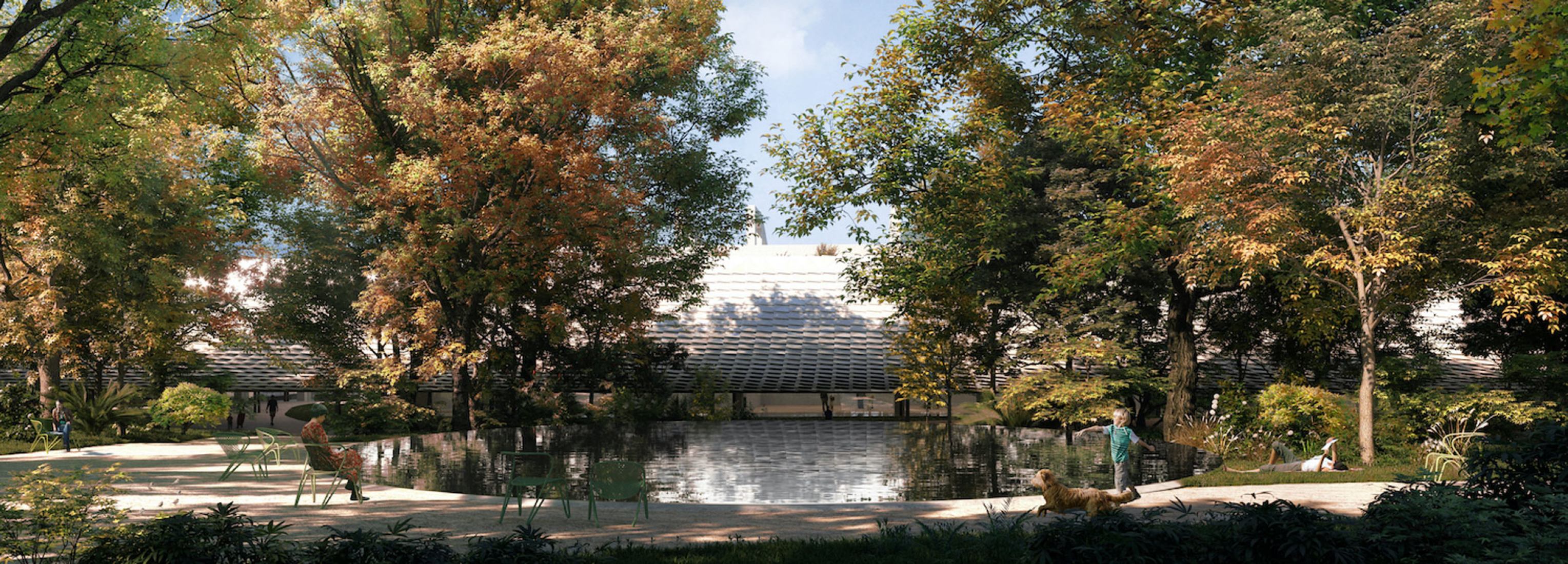 Nueva entrada y ampliación de los jardines de la Fundación Gulbenkian por Kengo Kuma. Imagenes por Luxigon, cortesía de Kengo Kuma & Associates