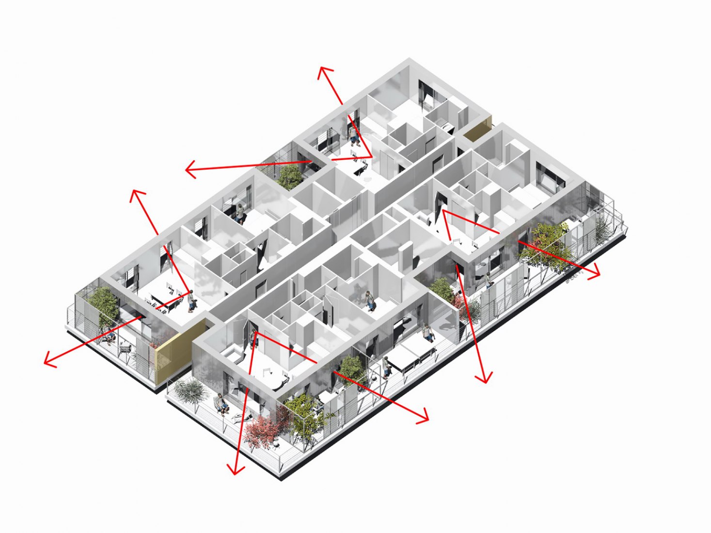 Diagrama. 151 viviendas en ZAC du Pré Gauchet por a/LTA. 