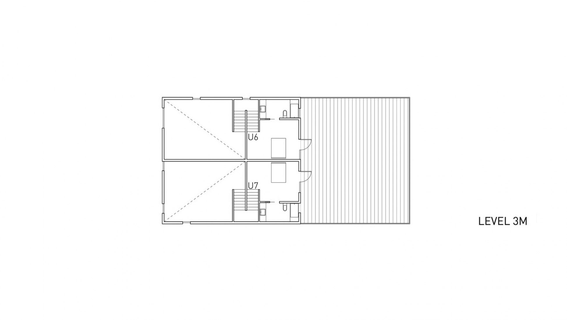 Planta tercera. Bloque de apartamentos 548 Stradbrook por 5468796 Architecture.