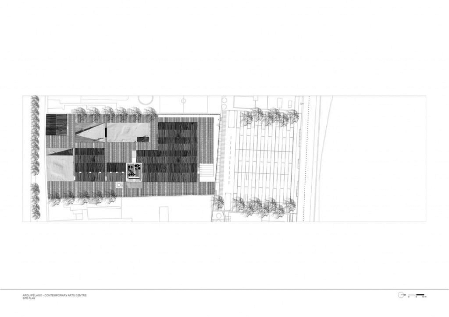 Roof plan. Arquipélago - Contemporary Arts Centre by João Mendes Ribeiro and Menos é Mais Arquitectos.